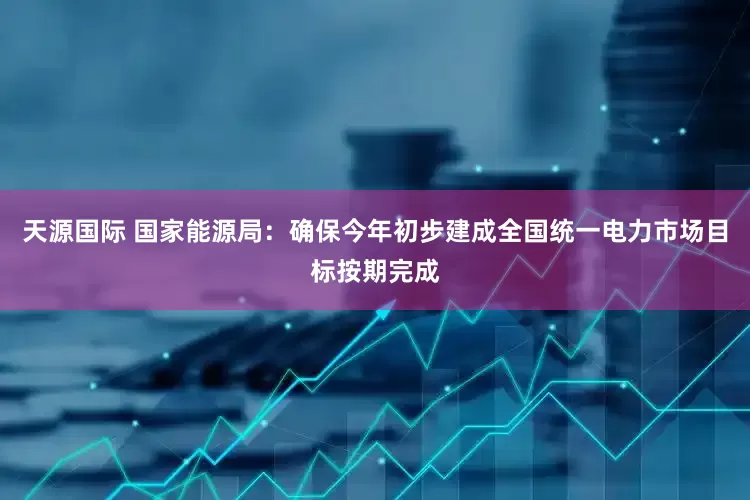 天源国际 国家能源局：确保今年初步建成全国统一电力市场目标按期完成